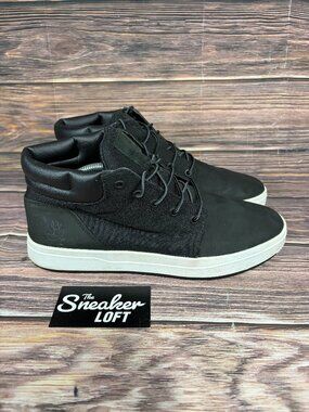 Timberland Davis Square Chukka‎ Shoes Men's Black Leather Size 9